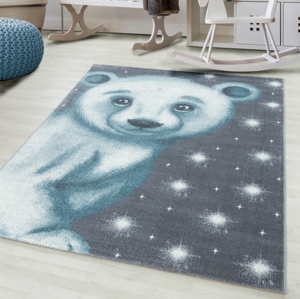 Bambi Kids Blue Bear Rug